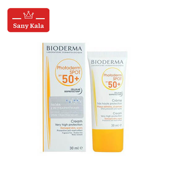 کرم ضد آفتاب بایودرما بیرنگ مدل PHOTODERM SPOT با+SPF50 حجم 30 میلی لیتر